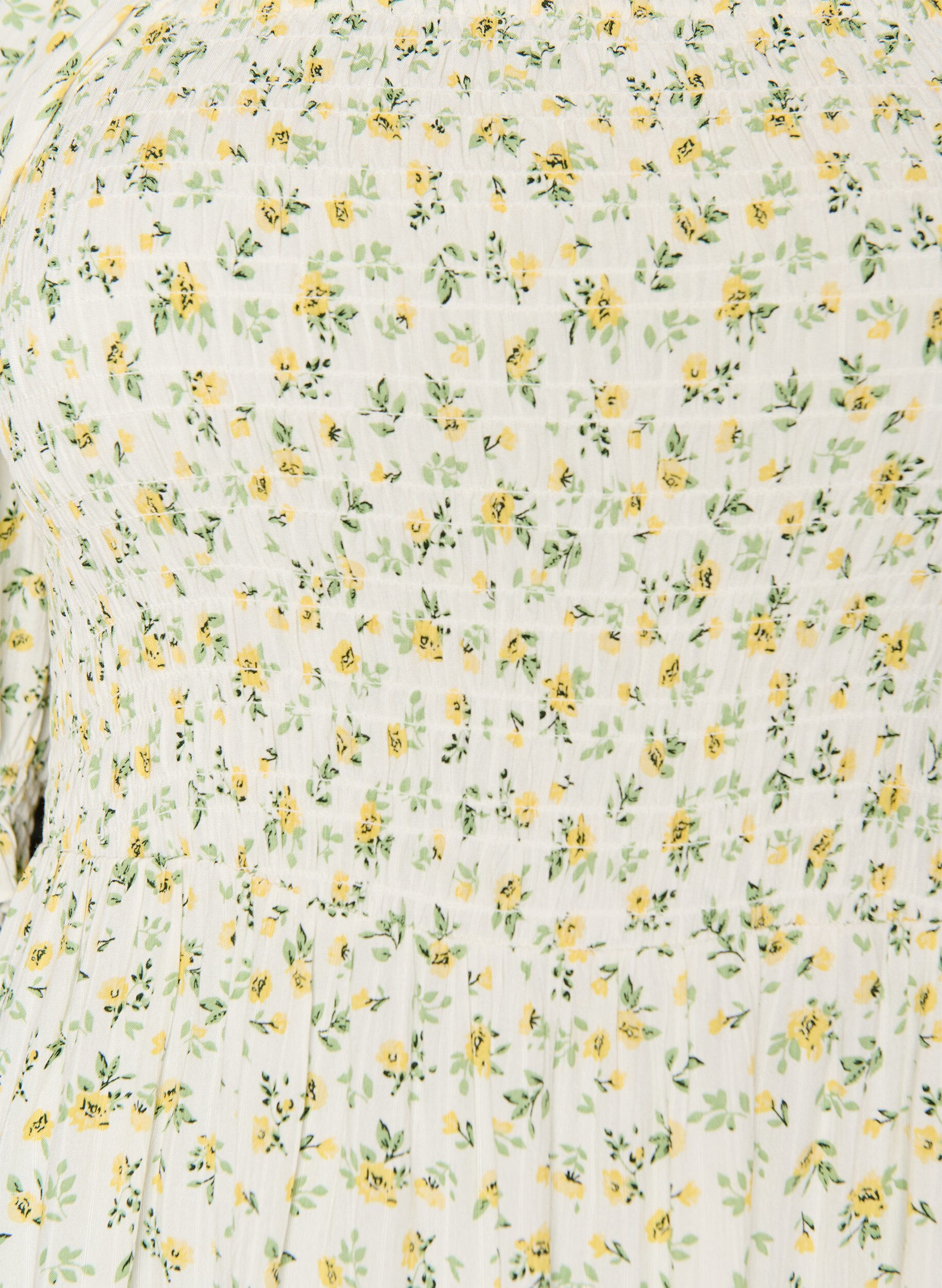 ZizziBlomstret sommerkjole i viskose, Hvid, Packshot image number 2