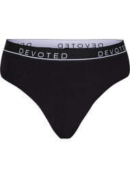 Bomulds g-streng med regulær talje, Sort