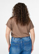 Kort&aelig;rmet t-shirt i bomuldsblanding, Brun, Model image number 2