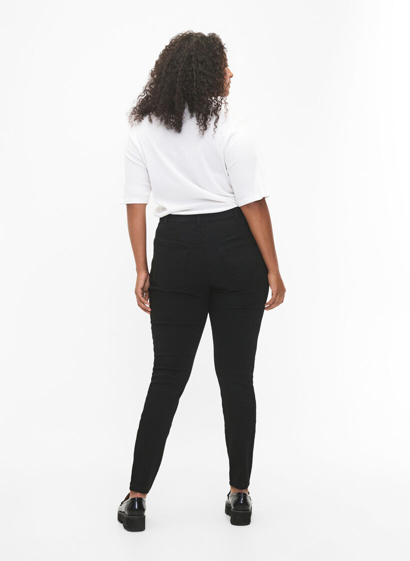 Jeggings i bomuldsblanding, Black, Model image number 1