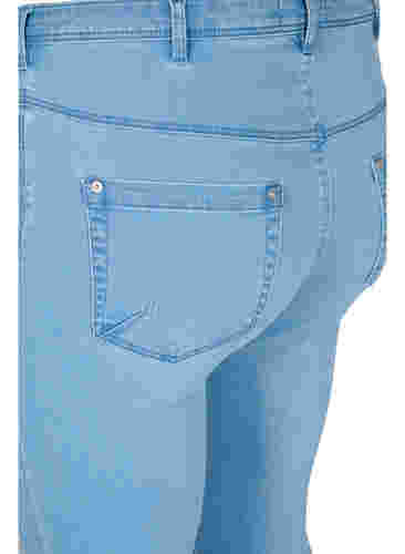 Cropped Amy jeans med lynlås, Light blue denim, Packshot image number 3