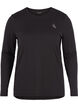 Tr&aelig;ningsbluse med lange &aelig;rmer, Sort, Packshot image number 0