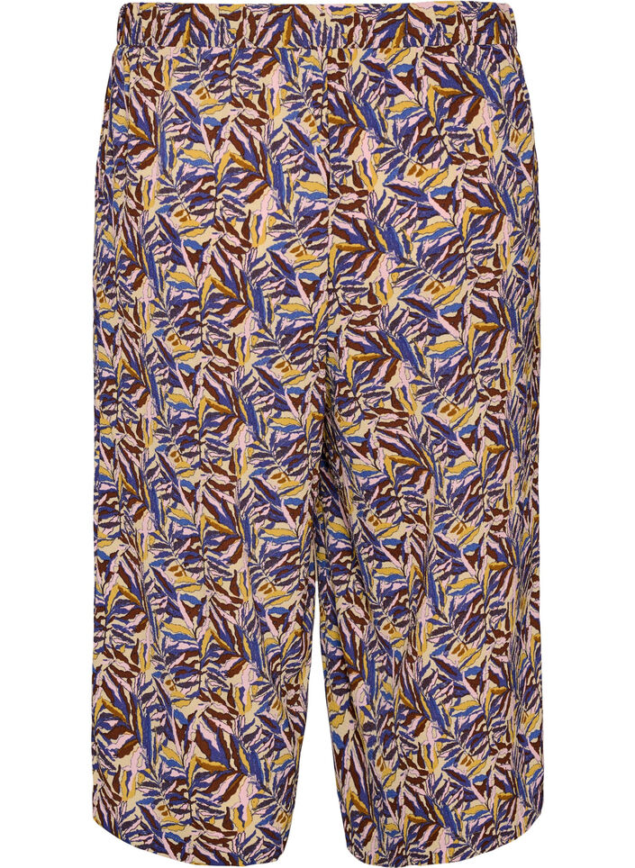 Culottebukser med print, Beige, Packshot image number 1
