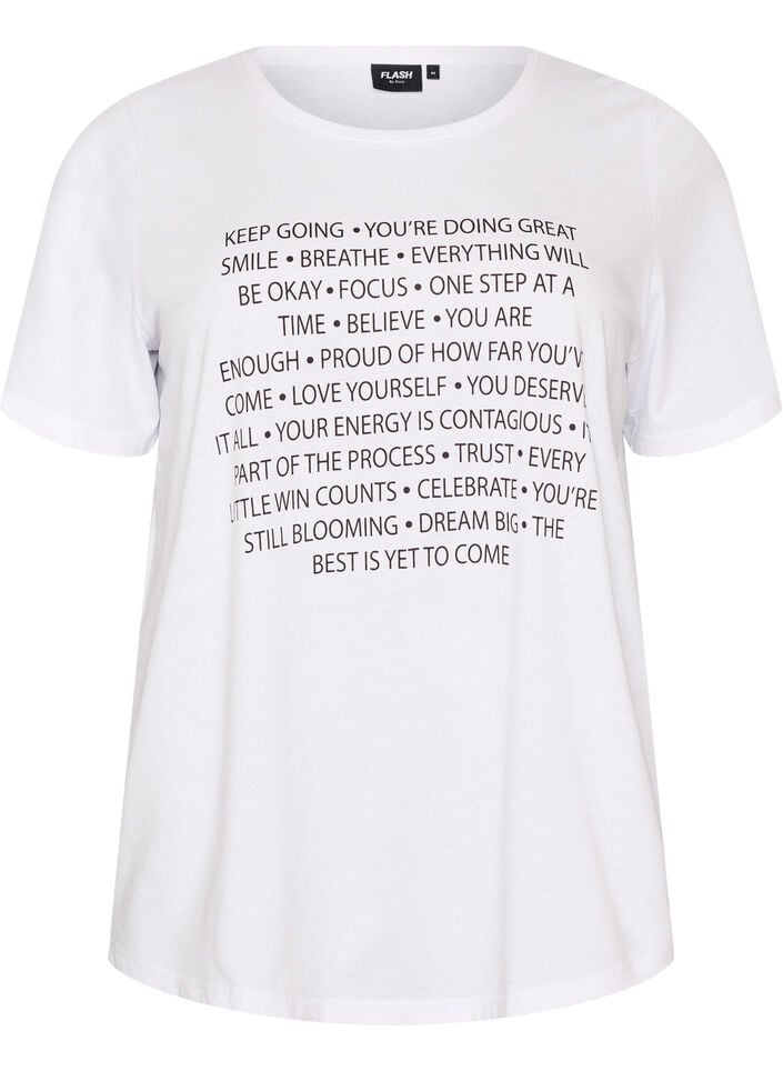 T-shirt med motiv, Hvid, Packshot image number 0