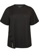 T-shirt med slids og dekorative knudelukninger, Sort, Packshot image number 0