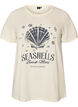 T-shirt i bomuld med printmotiv, Vanilla, Packshot image number 0