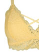 Bralette med stringdetalje og blød vattering, Pale Banana ASS, Packshot image number 2