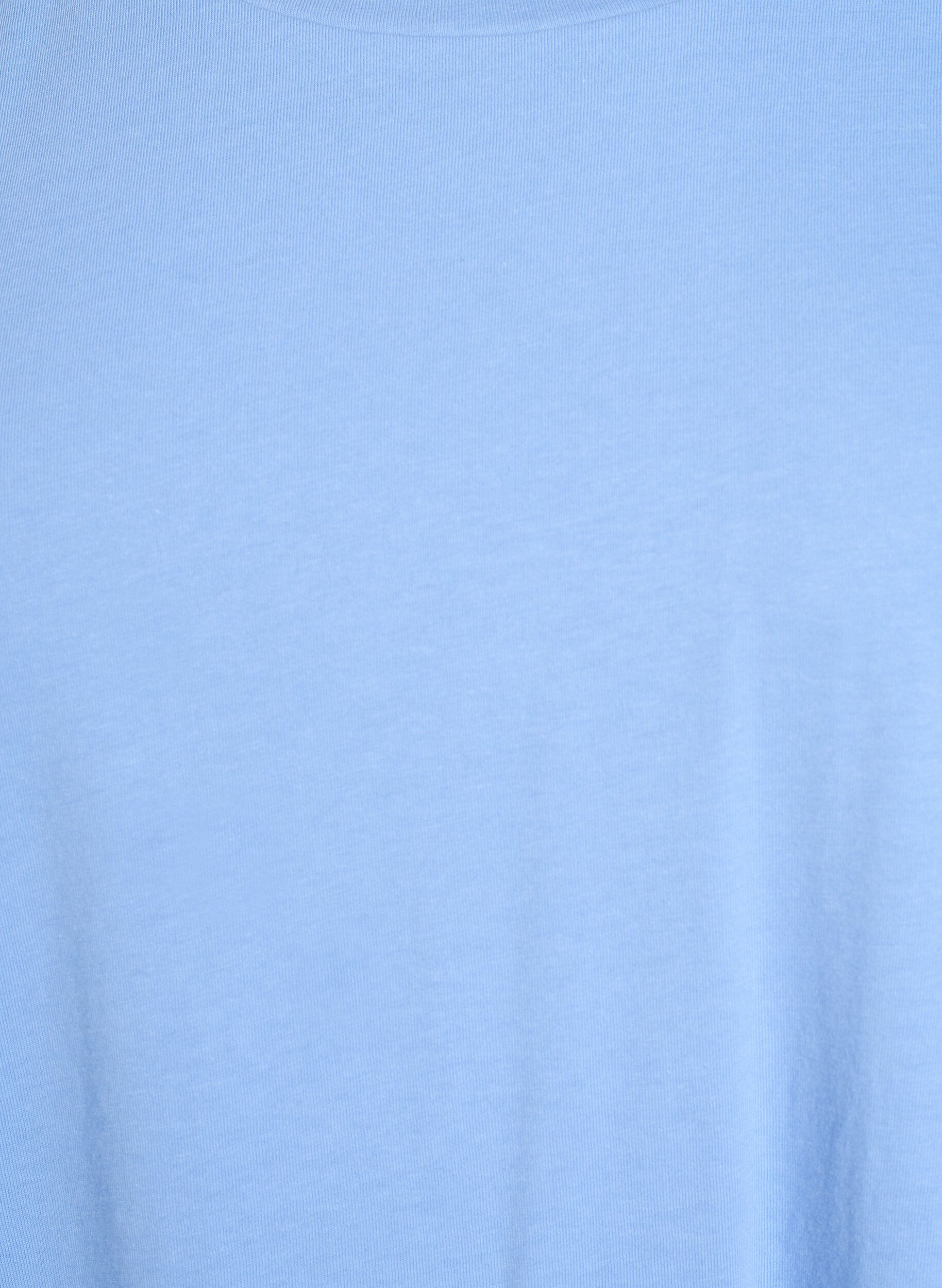 ZizziKort&aelig;rmet t-shirt i bomuldsblanding, Bl&aring;, Packshot image number 2