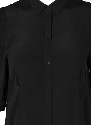 Skjorte kjole i viskose, Black, Packshot image number 2