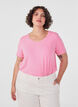 Ensfarvet basis t-shirt i bomuld, Lyser&oslash;d, Model image number 0