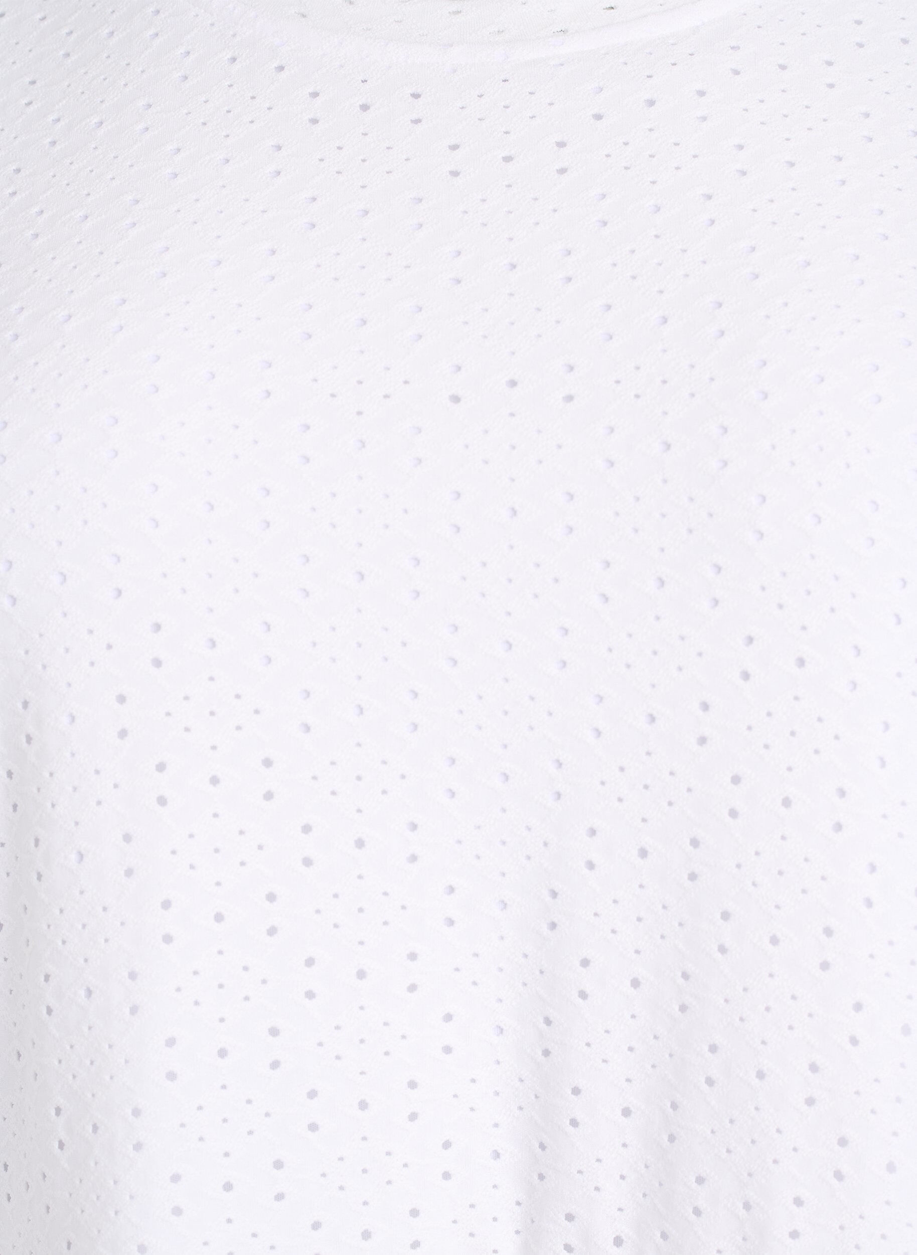 ZizziKort kjole med hulm&oslash;nster og lagdelt sk&oslash;rt, Hvid, Packshot image number 2