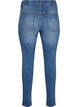 Sanna jeans med super slim fit og knaplukning, Blue denim, Packshot image number 1