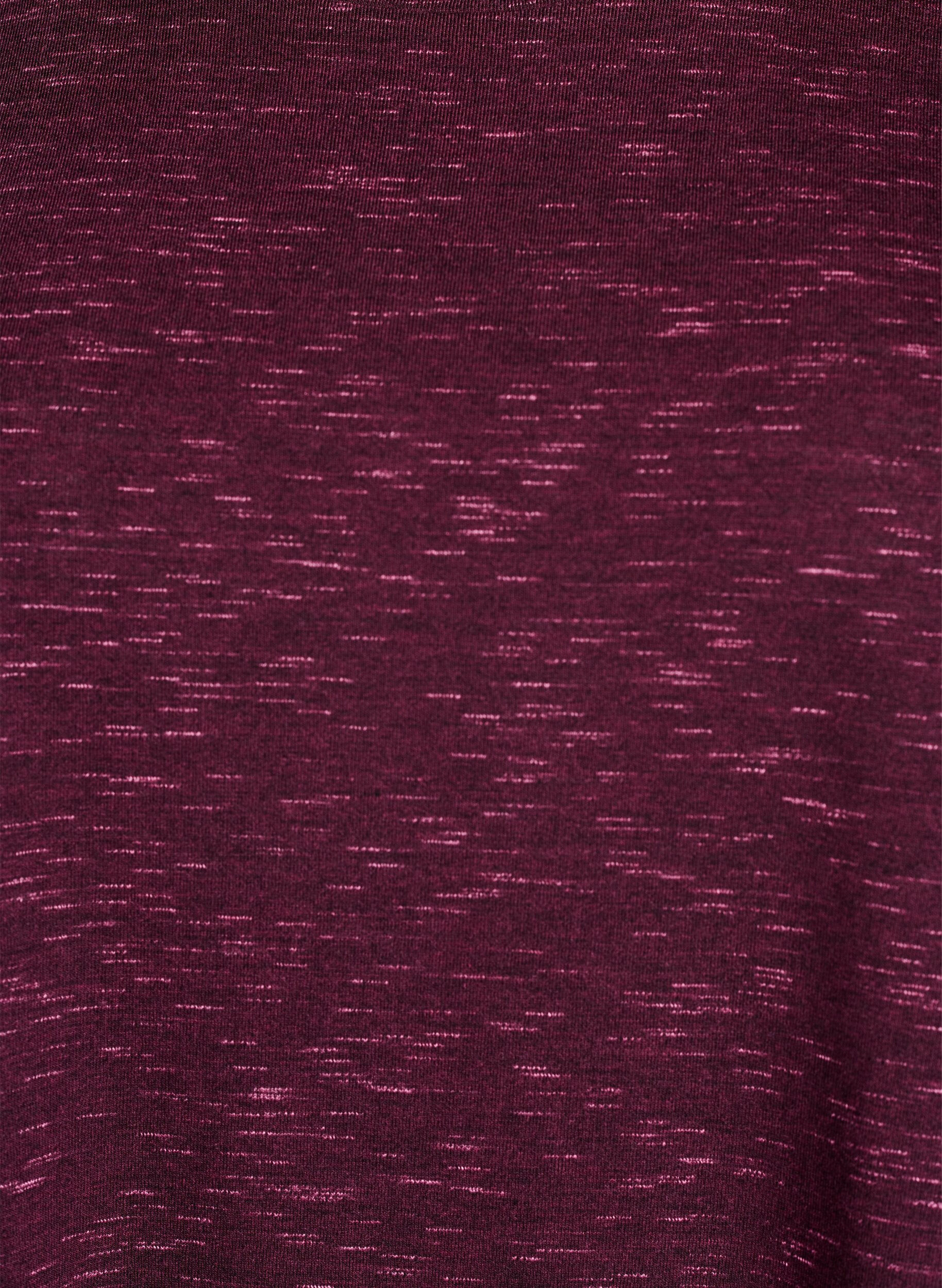 Zizzi L&oslash;s tr&aelig;nings t-shirt med korte &aelig;rmer, M&oslash;rk Bordeaux, Packshot image number 2