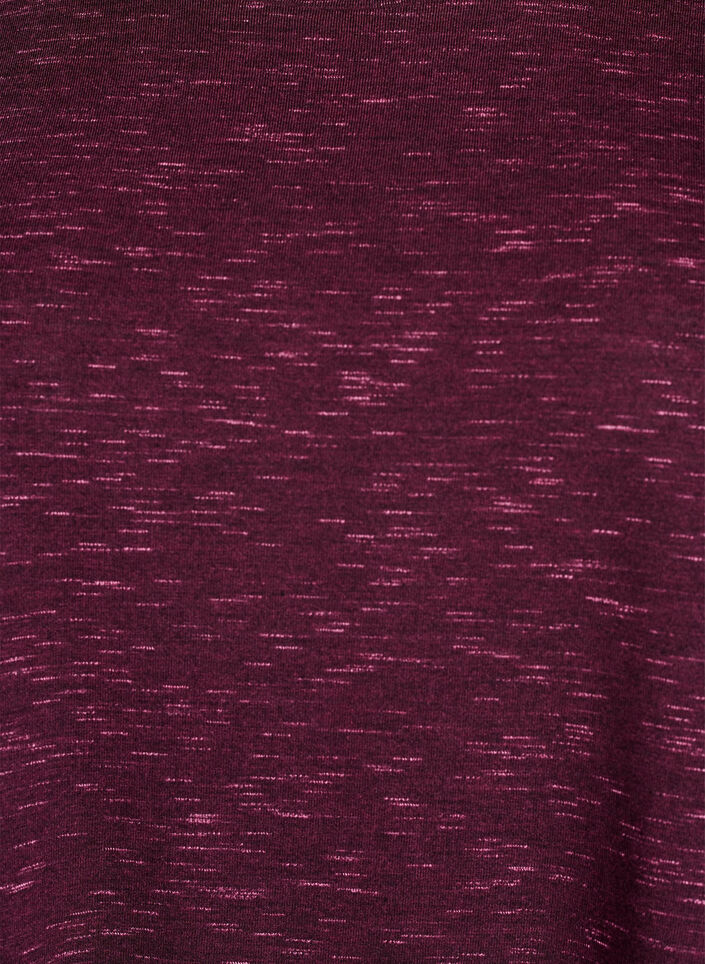 Løs trænings t-shirt med korte ærmer, Mørk Bordeaux, Packshot image number 2