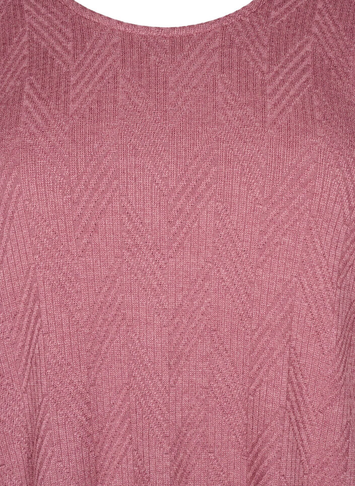 Langærmet bluse med mønster, Brun, Packshot image number 2