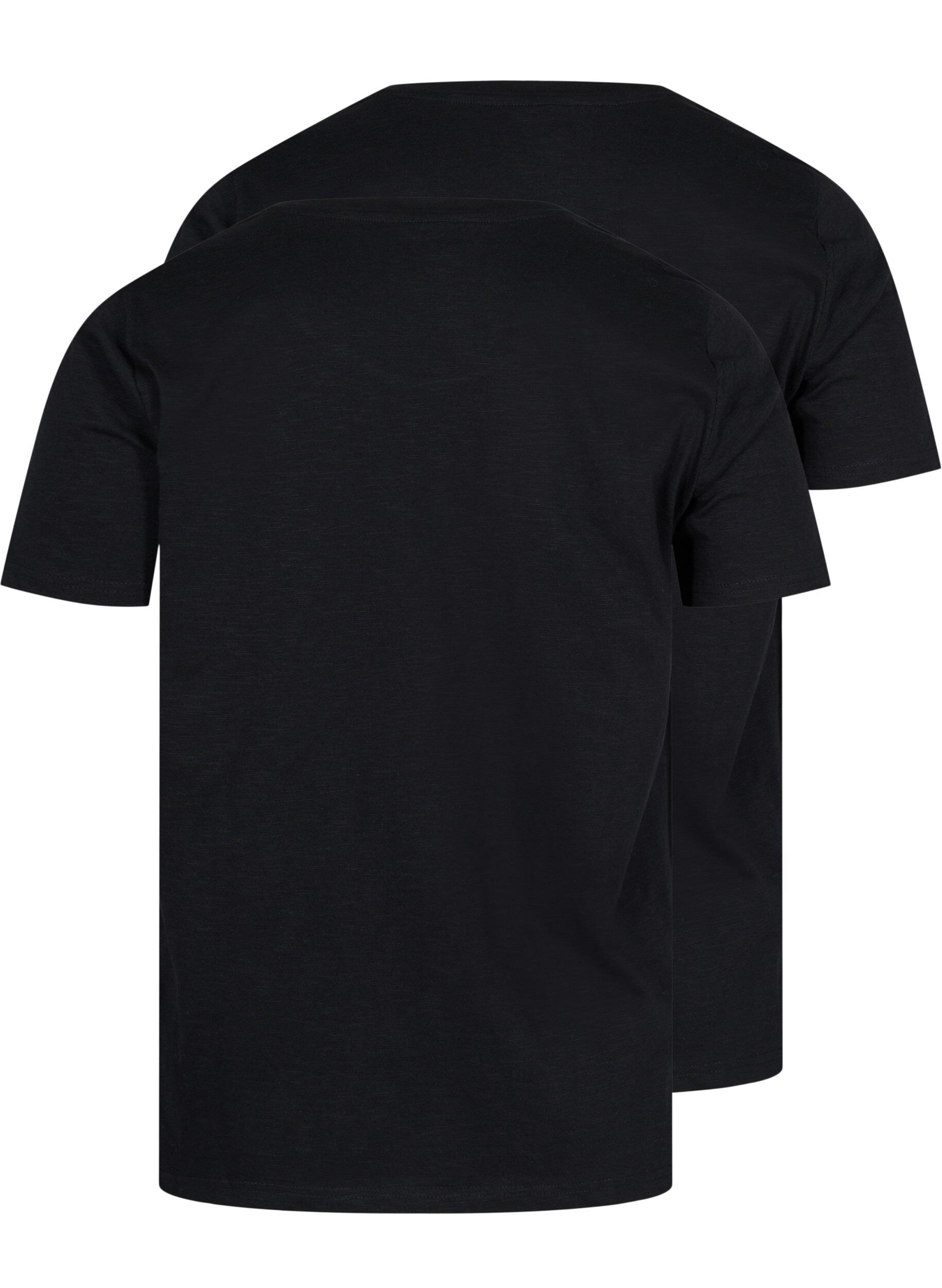 Zizzi 2-pak basis t-shirt i bomuld, Black/Black, Packshot image number 1