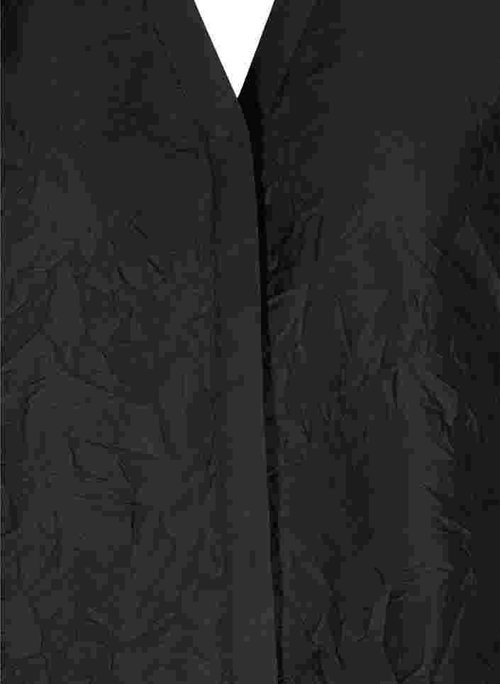 Struktureret jakke med v-udskæring, Black, Packshot image number 2