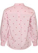 Skjorte med broderede blomster, Lyser&oslash;d, Packshot image number 1