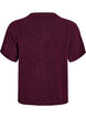 Strik cardigan med korte &aelig;rmer, M&oslash;rk Bordeaux, Packshot image number 1