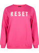 Sweatshirt med tekst , Fuchsia P. W. Reset, Packshot image number 0