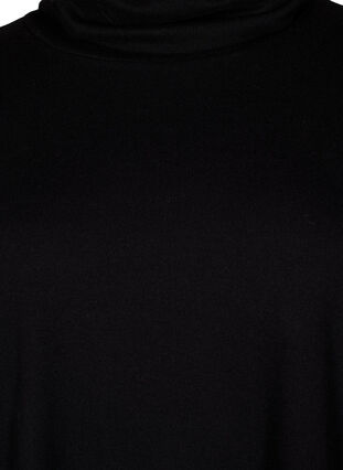 Tunika med lange ærmer og høj hals, Black, Packshot image number 2
