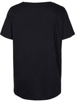 Oversize nat t-shirt i økologisk bomuld, Black Sleep, Packshot image number 1