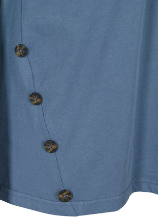 T-shirt med knapper i økologisk bomuld, Bering Sea, Packshot image number 3