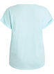Kort&aelig;rmet t-shirt i bomuldsblanding, Turkis, Packshot image number 1