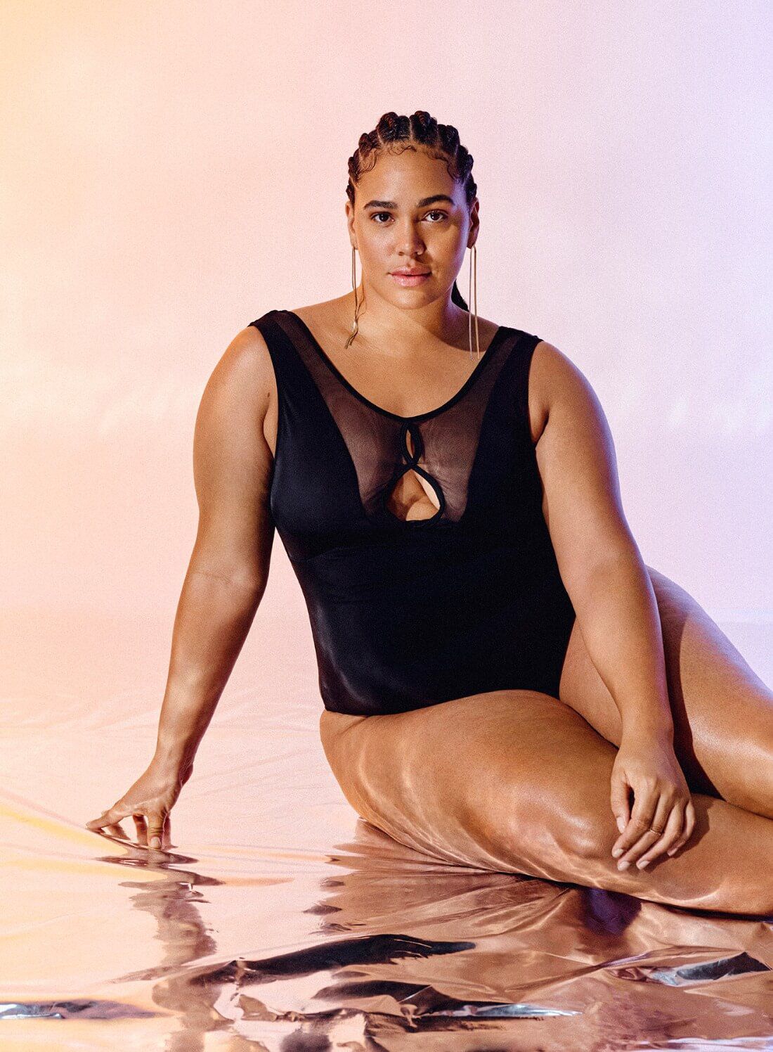 Zizzi Sort badedragt, , Model