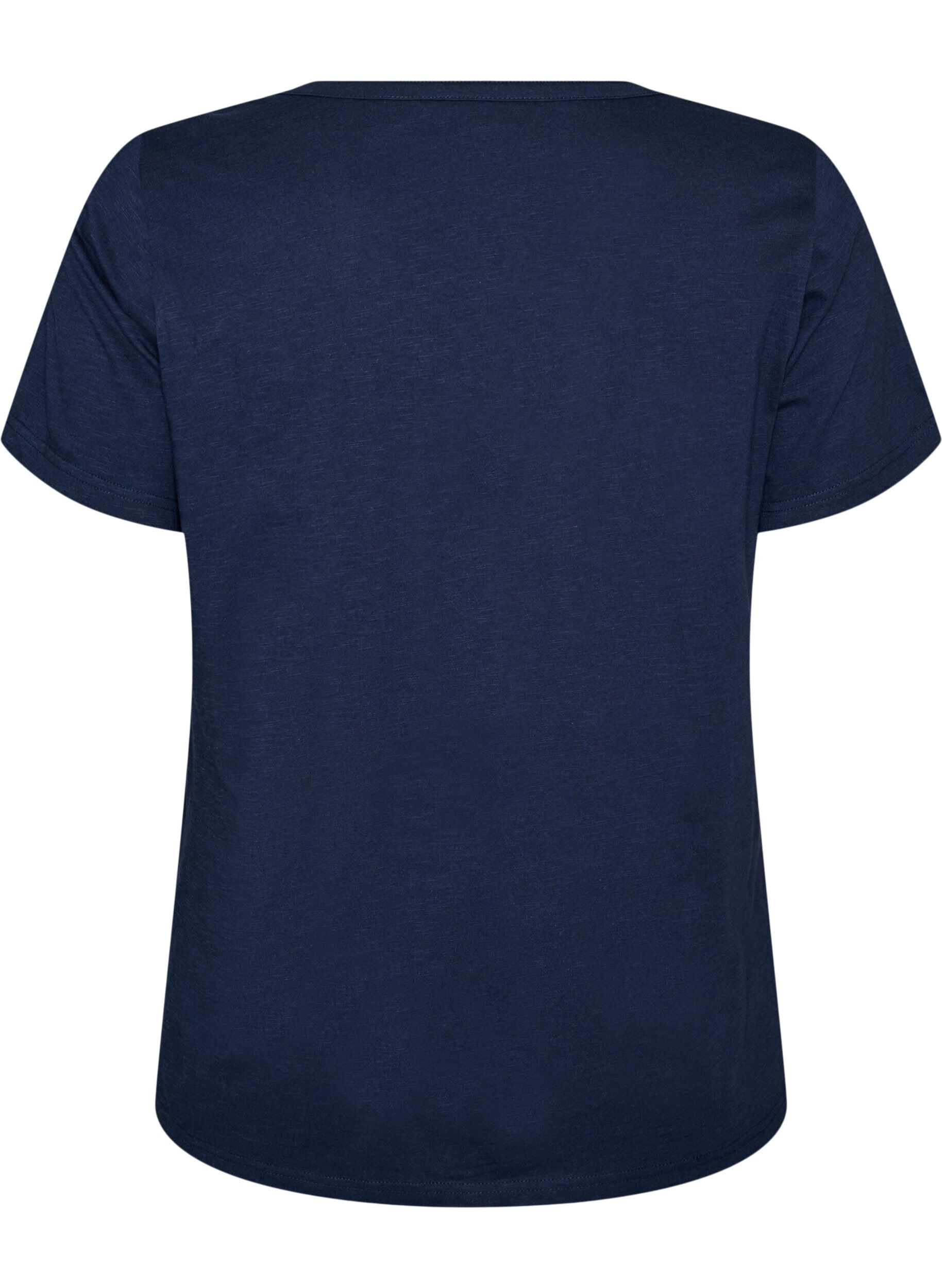 ZizziT-shirt med knapdetalje, Bl&aring;, Packshot image number 1