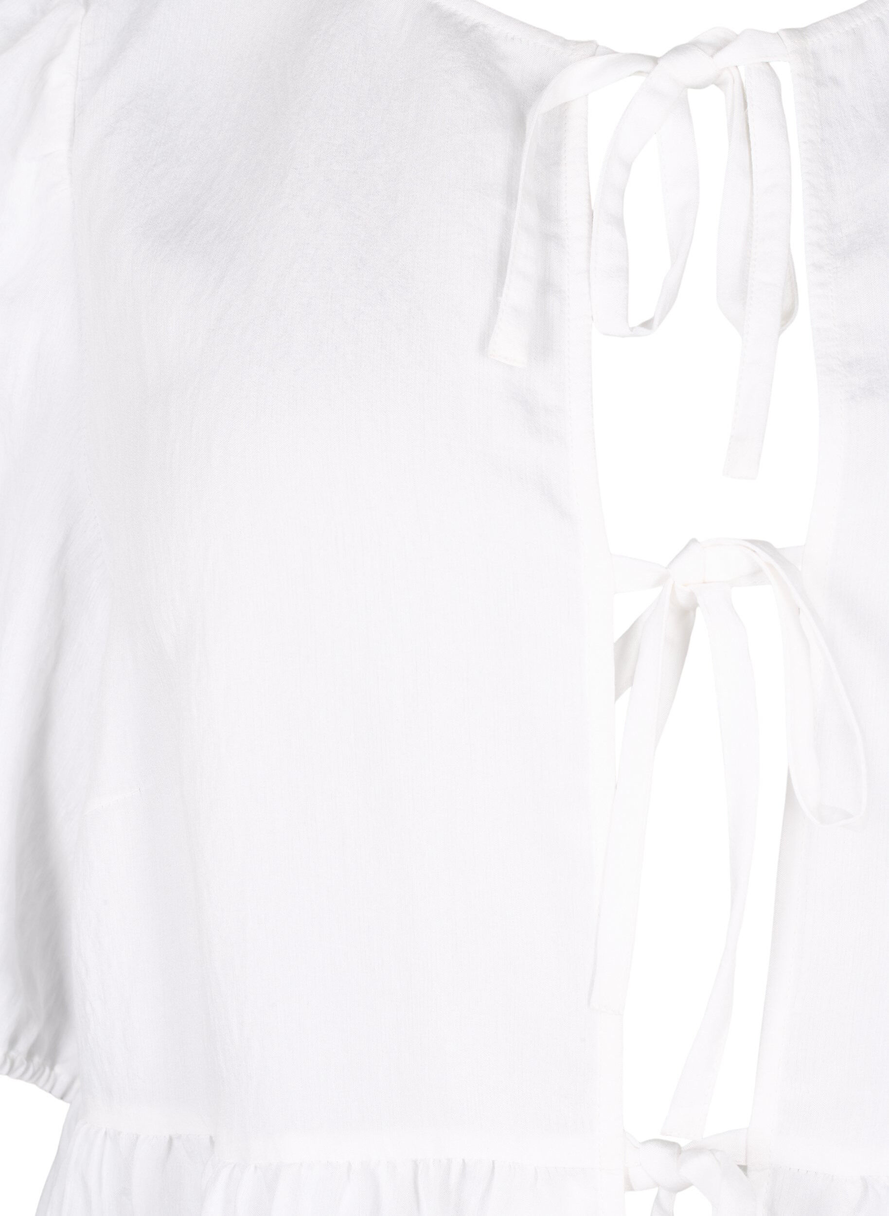 Zizzi Viskose bluse med broderi anglaise, Bright White, Packshot image number 2