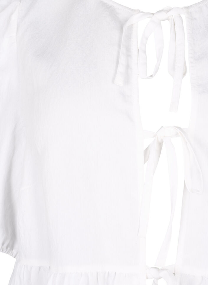 Viskose bluse med broderi anglaise, Bright White, Packshot image number 2