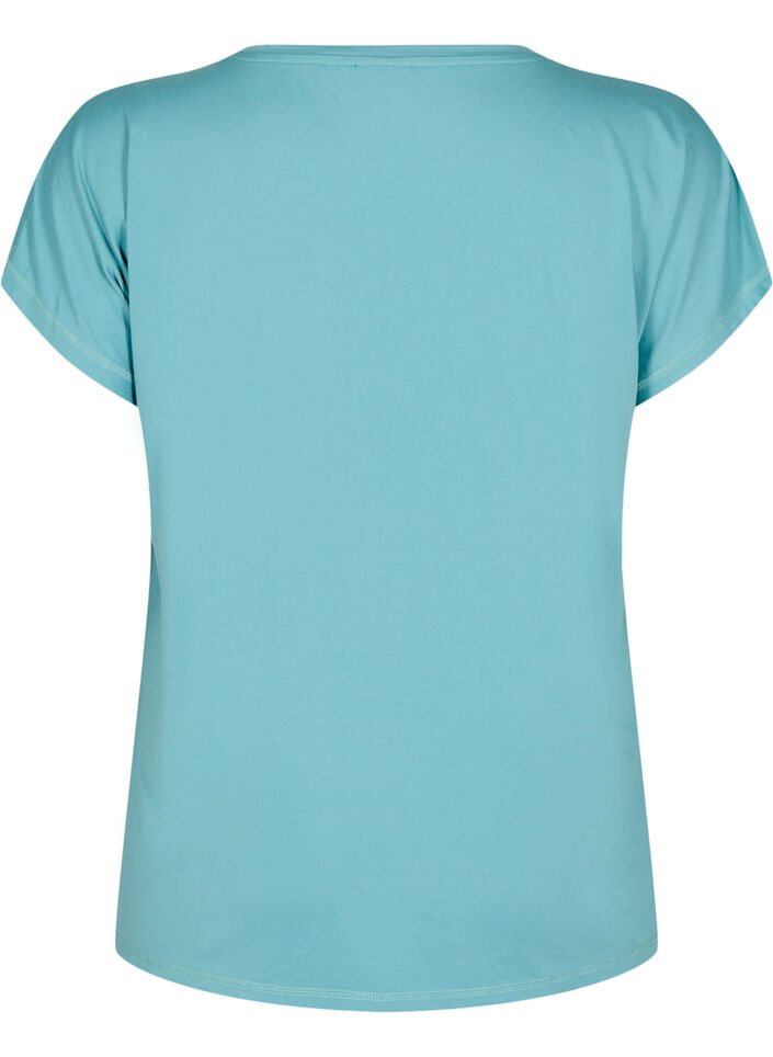 Ensfarvet trænings t-shirt, Grøn, Packshot image number 1