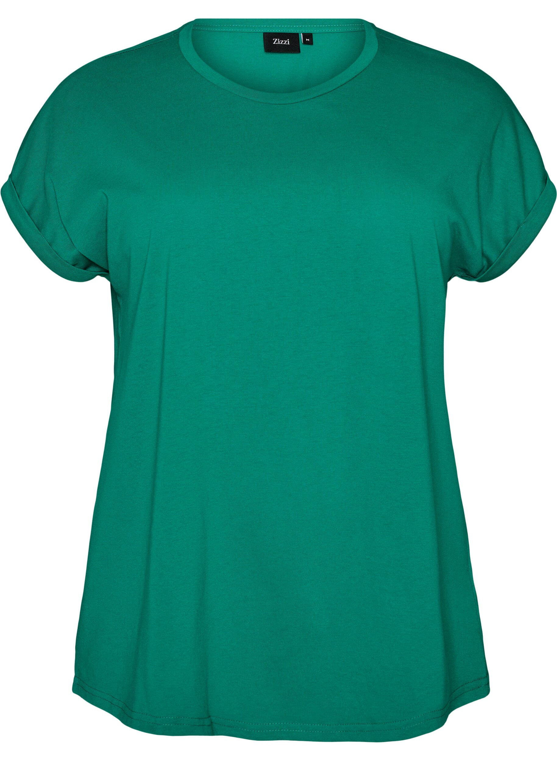 Kort&aelig;rmet T-shirt i bomuldsblanding