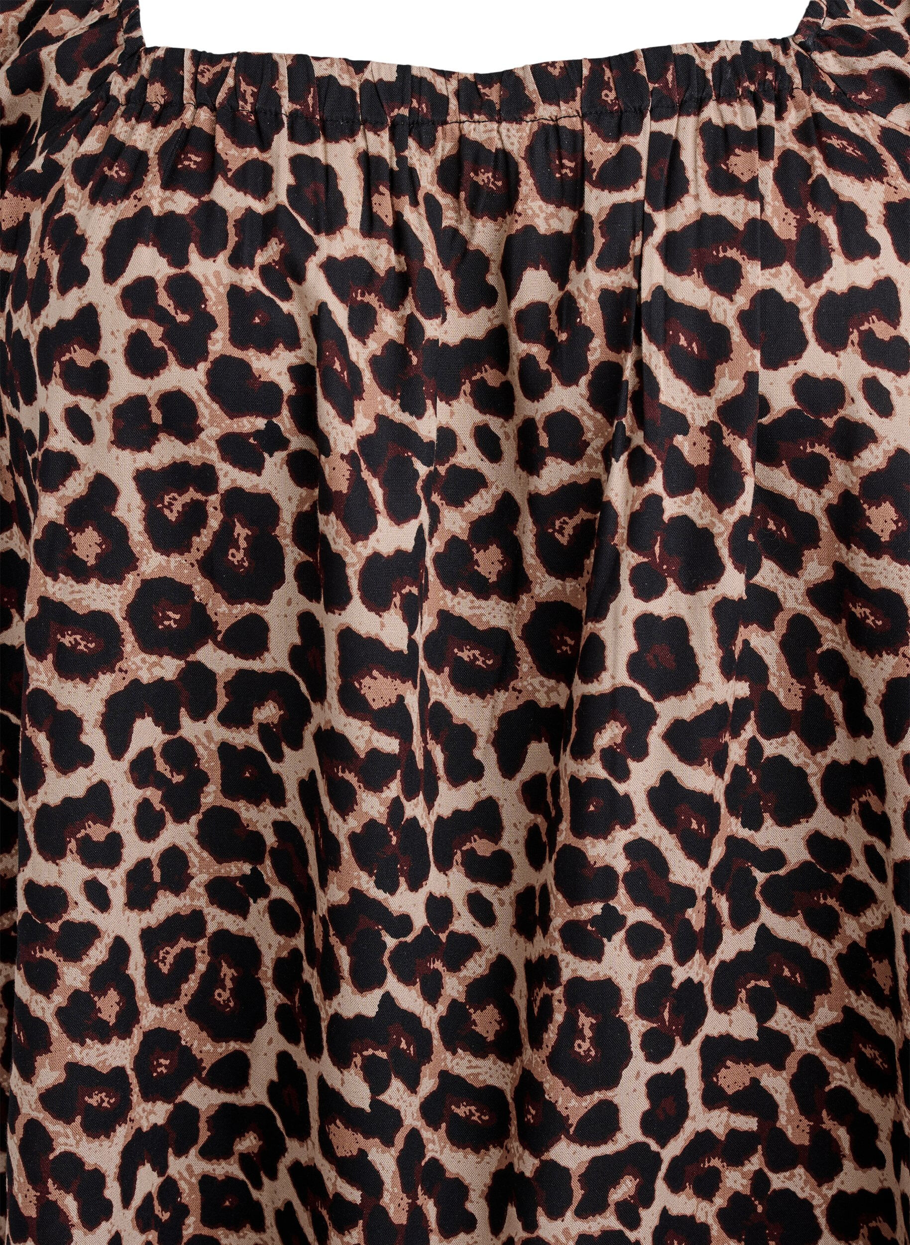 Zizzi Strandkjole i viskose med print, Beige, Packshot image number 2