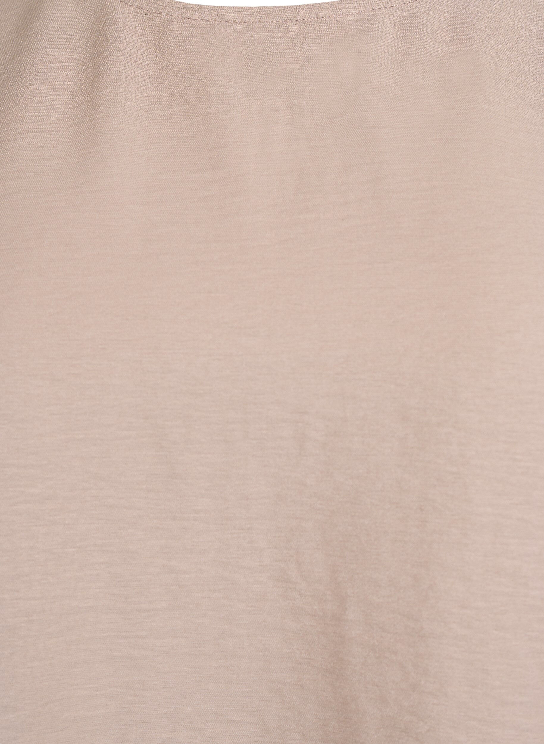 Zizzi Bluse med korte, vide &aelig;rmer, Beige, Packshot image number 2