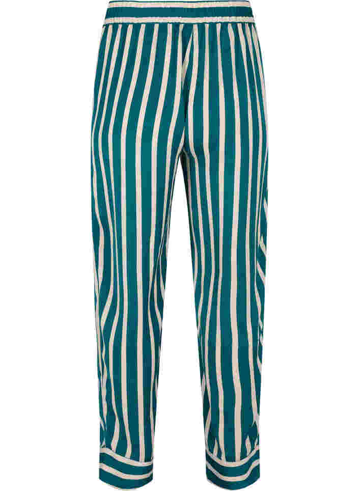 Løstsiddende bukser med striber, Green Stripe, Packshot image number 1
