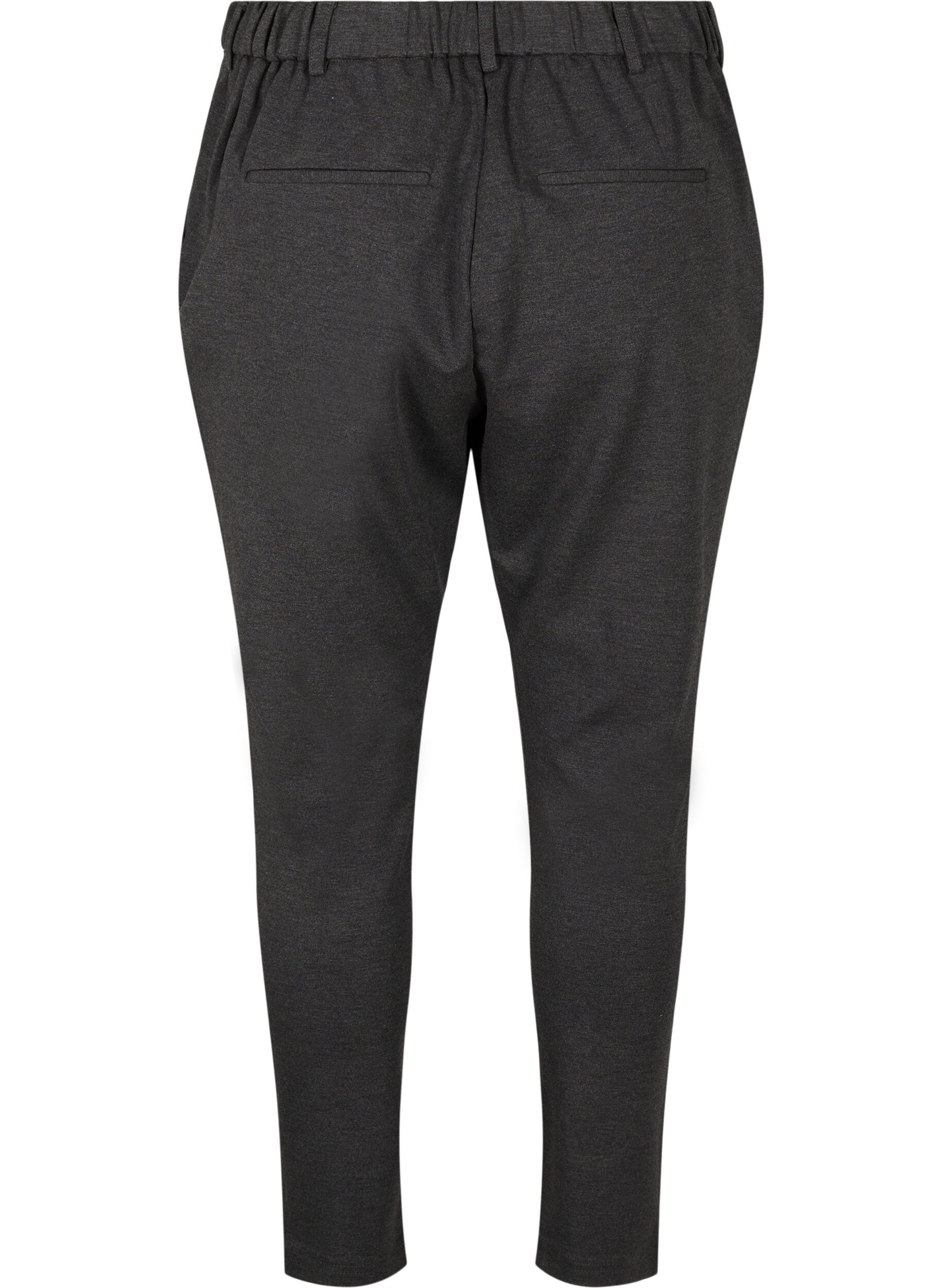 ZizziCropped Maddison bukser, Gr&aring;, Packshot image number 1
