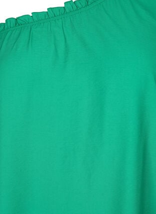 One-shoulder kjole i viskose, Deep Mint, Packshot image number 2