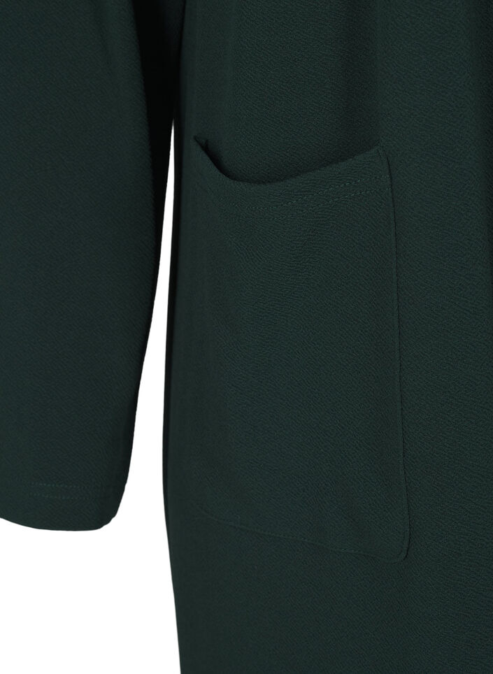 Lang blazer med lommer, Gr&oslash;n, Packshot image number 3