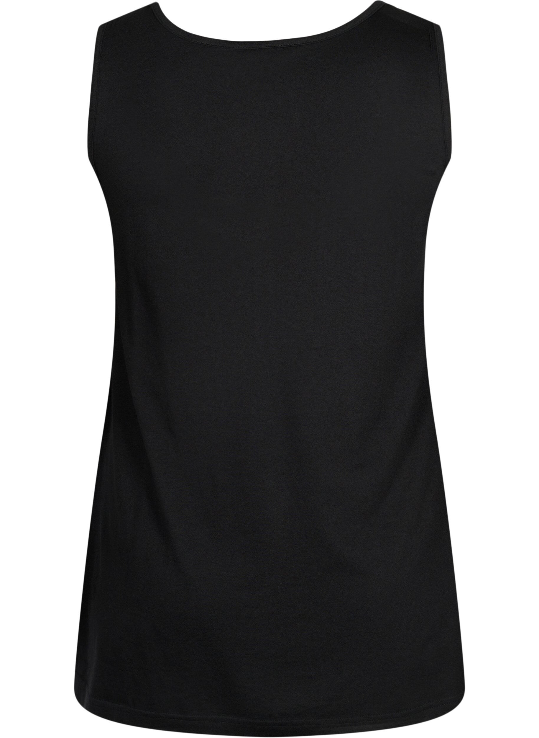 ZizziTop med a-shape og rund hals, Black, Packshot image number 1