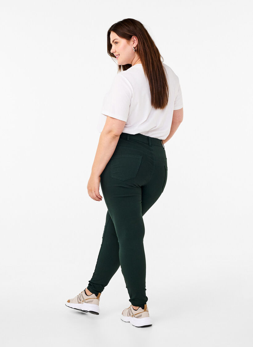 Slim fit bukser med lommer, Gr&oslash;n, Model image number 1