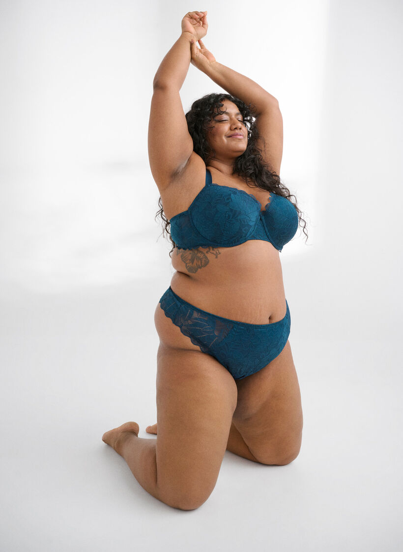 Blonde g-streng trusse, Blå, Image image number 0