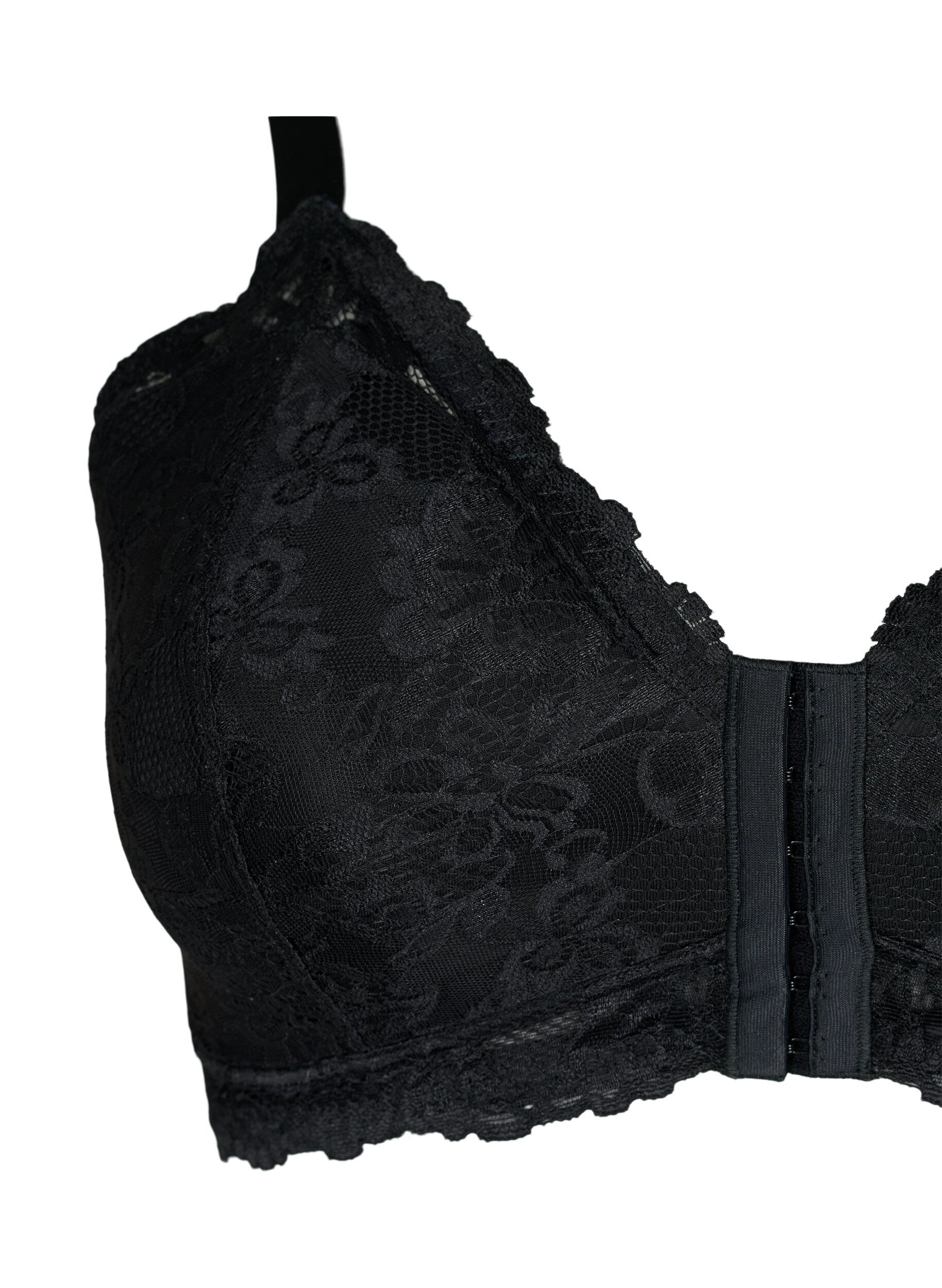 Zizzi Blonde bh med frontlukning, Black, Packshot image number 2