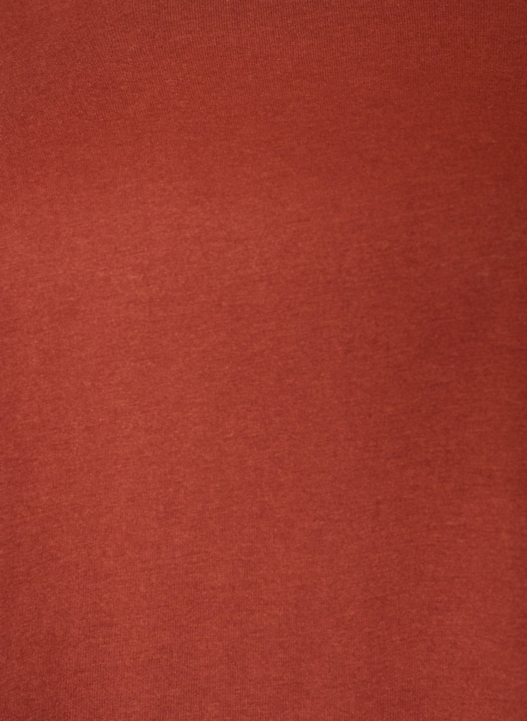 ZizziKort&aelig;rmet T-shirt i bomuldsblanding, R&oslash;d, Packshot image number 2