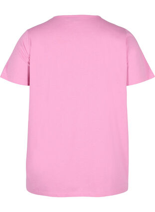 Kortærmet t-shirt med broderi anglaise, Cyclamen Mel., Packshot image number 1