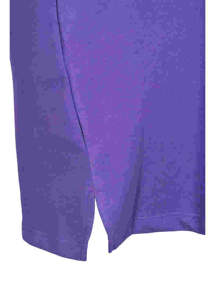 Sweatkjole med korte ærmer og slids, Ultra Violet, Packshot image number 3
