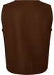 Vest med V-hals og knapper, Brun, Packshot image number 1