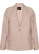 Klassisk blazer med enkel knaplukning og lommer, Beige, Packshot image number 0
