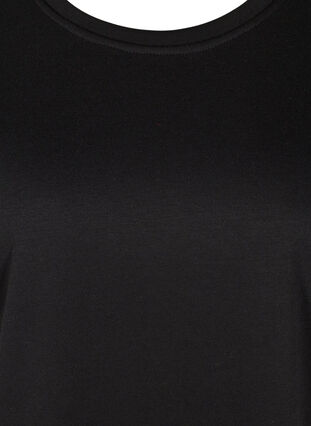 Sweat tunika med korte ærmer, Black, Packshot image number 2
